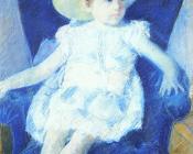 玛丽史帝文森卡萨特 - Elsie in a Blue Chair